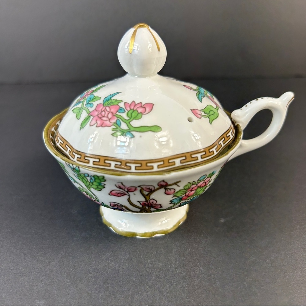 Vintage Coalport Ming Rose Sugar Bowl with Lid English Fine Bone China MCM ❤️
